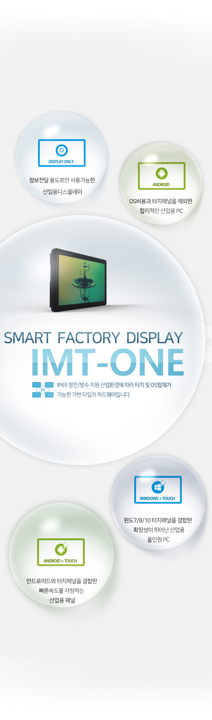 19.5inch panel 산업환경에 따라 다양한 형태를 지원